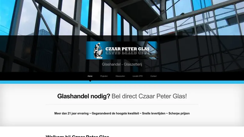 Website van Czaar Peter Glas
