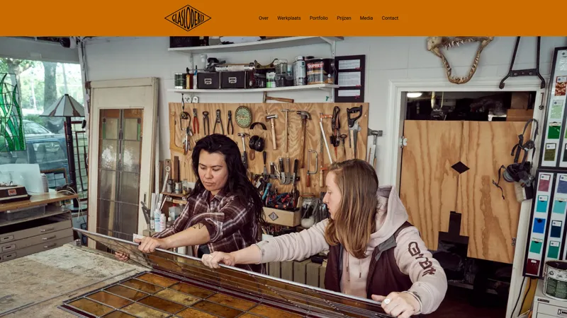 Website van De Glasloderij - Glasloderij ‘t Lemmet (Glas in lood)