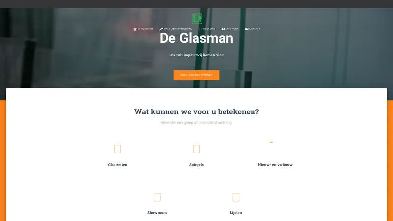 Website van De Glasman B.V.