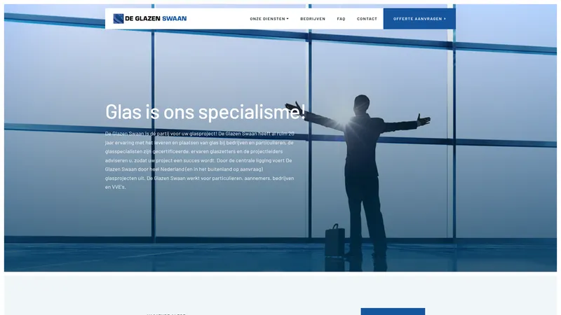 Website van De Glazen Swaan