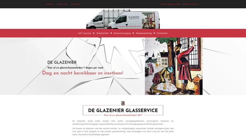 Website van De Glazenier