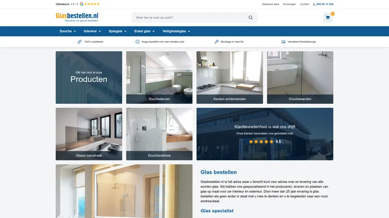 Website van Glasbestellen