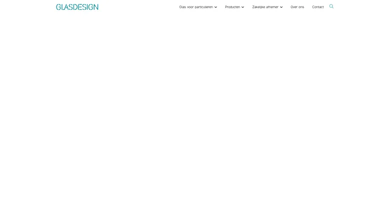 Website van Glasdesign B.V.