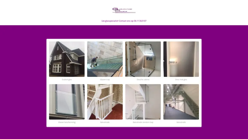 Website van Glasmontage Bruens