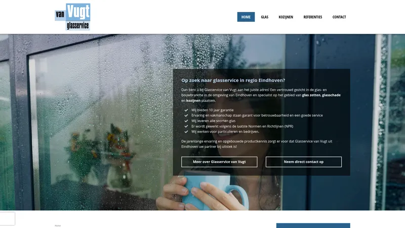 Website van Glasservice van Vugt