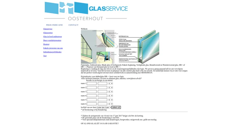 Website van Glasserviceoosterhout