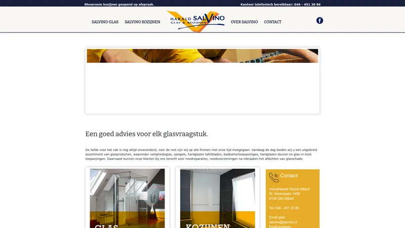 Website van Harald Salvino Glas & Kozijnen