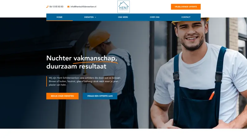 Website van Hent Schilderwerken