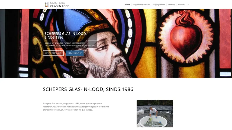 Website van J. Schepers Glas in Lood