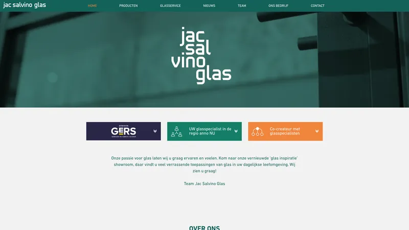 Website van Jac Salvino GLAS