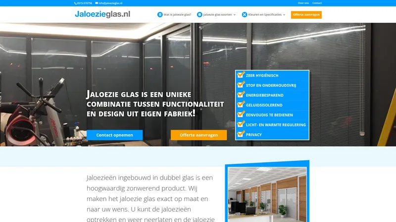 Website van Jaloezie glas