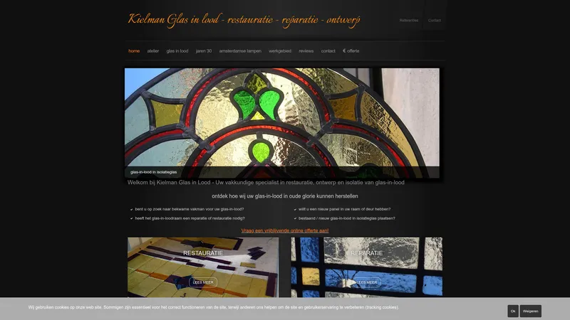 Website van Kielman Glas-in-lood