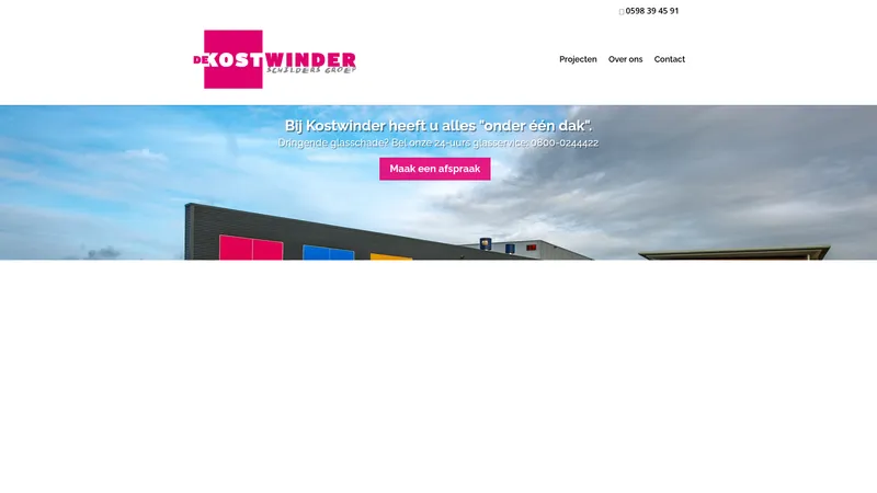 Website van Kostwinder Beheer B.V.