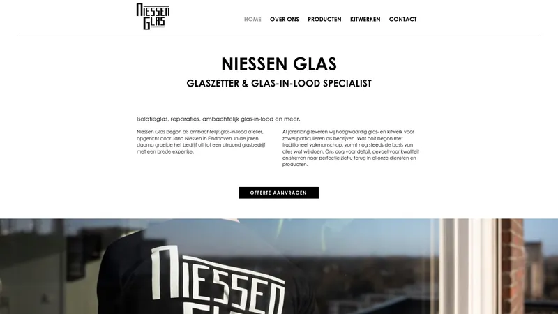 Website van Niessen Glas-in-lood