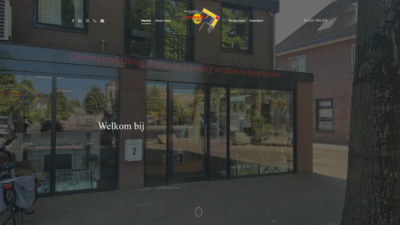Website van Ohlmann&Uhrig Glas in lood Atelier
