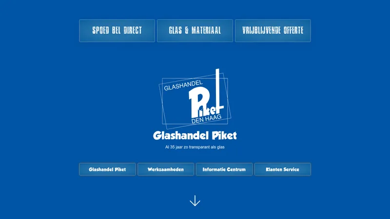 Website van Piket Glas B.V.