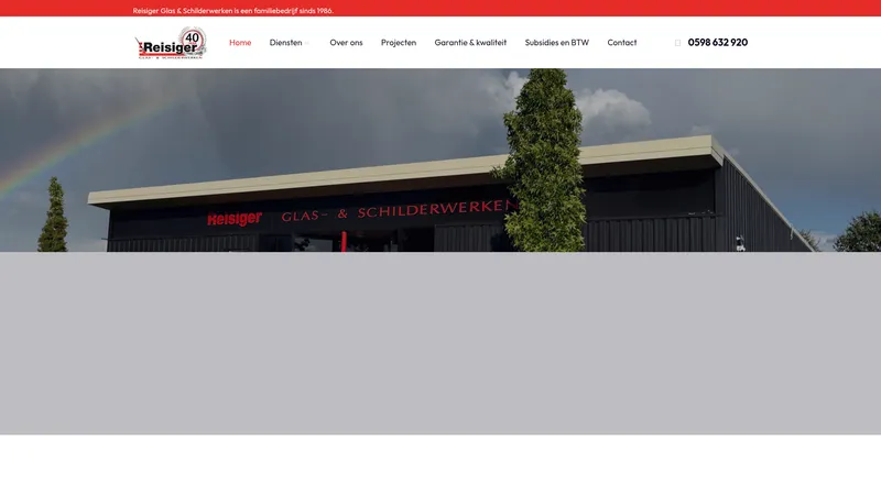 Website van Reisiger Glas en Schilderwerken