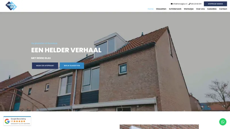 Website van Rense Glas