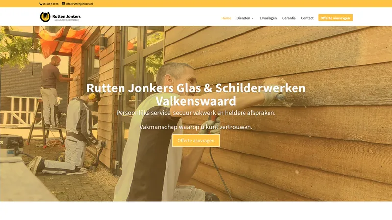 Website van Rutten-Jonkers Glas & Schilderwerken