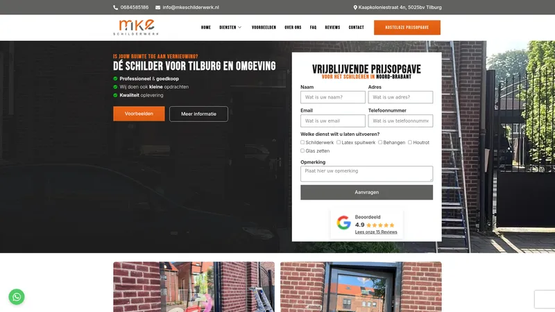Website van Schilder Tilburg | Mke Schilderwerk