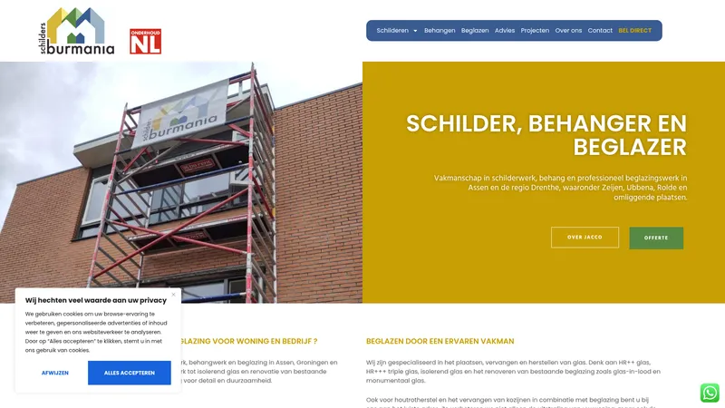 Website van Schilders Burmania