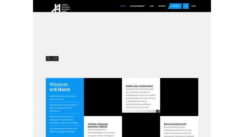 Website van Schildersbedrijf A.W. van der Horst v.o.f.