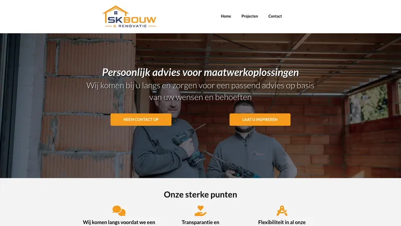 Website van SK Bouw & Renovatie