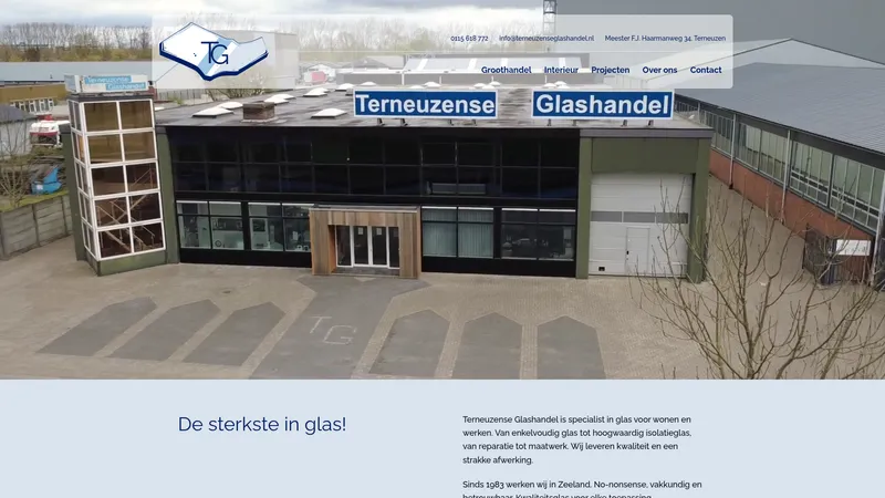 Website van Terneuzense Glashandel