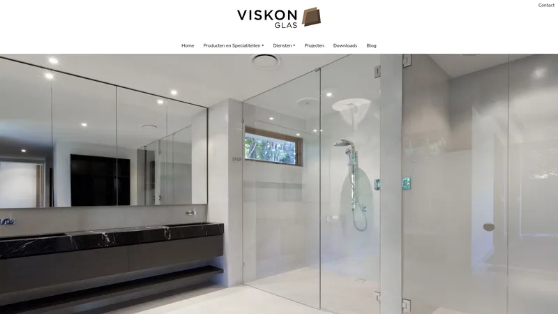 Website van Viskon Glas